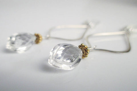 Arabesque Stargazer Crystal Quartz Earrings